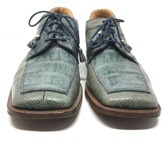 David Eden Ankle Boots Shoe Size 10 Blue Crocodile main image 4
